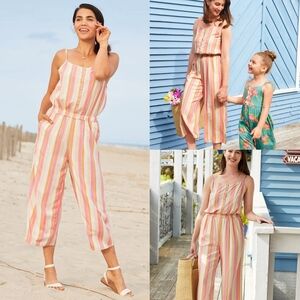 Matilda Jane Brilliant Dream Take A Chance Sherbet Striped Cropped Romper S